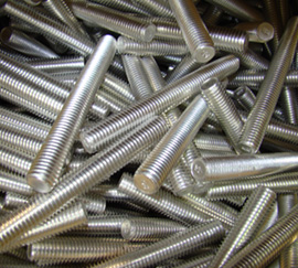 Ferralium 255 stud bolts per ASTM A193 S6, ASME B18.31.2, UNS S32550